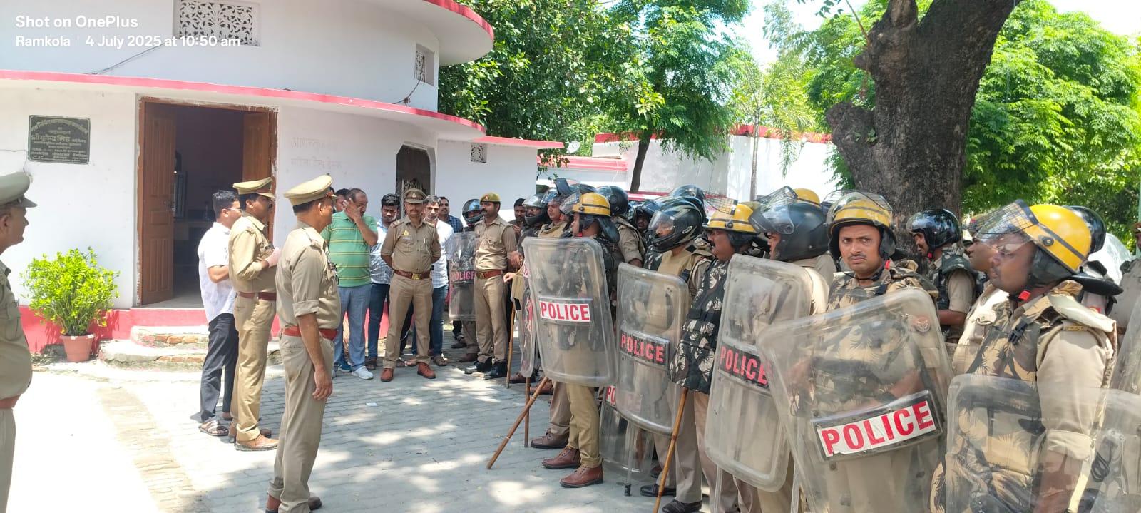 आगामी त्योहार को लेकर पुलिस ने किया बलवा ड्रिल का अभ्यास
