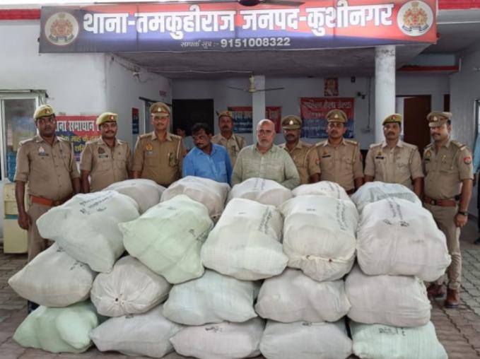 “गांजा वाला टैंकर… पुष्पा स्टाइल में तस्करी, पर कुशीनगर पुलिस के हत्थे चढ़े दो शातिर!”