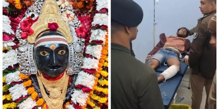 थावे दुर्गा मंदिर चोरी कांड: पुलिस मुठभेड़ में शातिर बदमाश घायल, मुकुट के हिस्से बरामद एसआईटी की बड़ी कार्रवाई, आरोपी ने