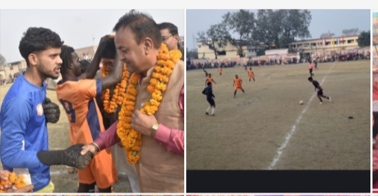 रामराज ऑल इंडिया फुटबाल: मदनी क्लब देवरिया 4–0 से जीतकर फाइनल में पहुंचा