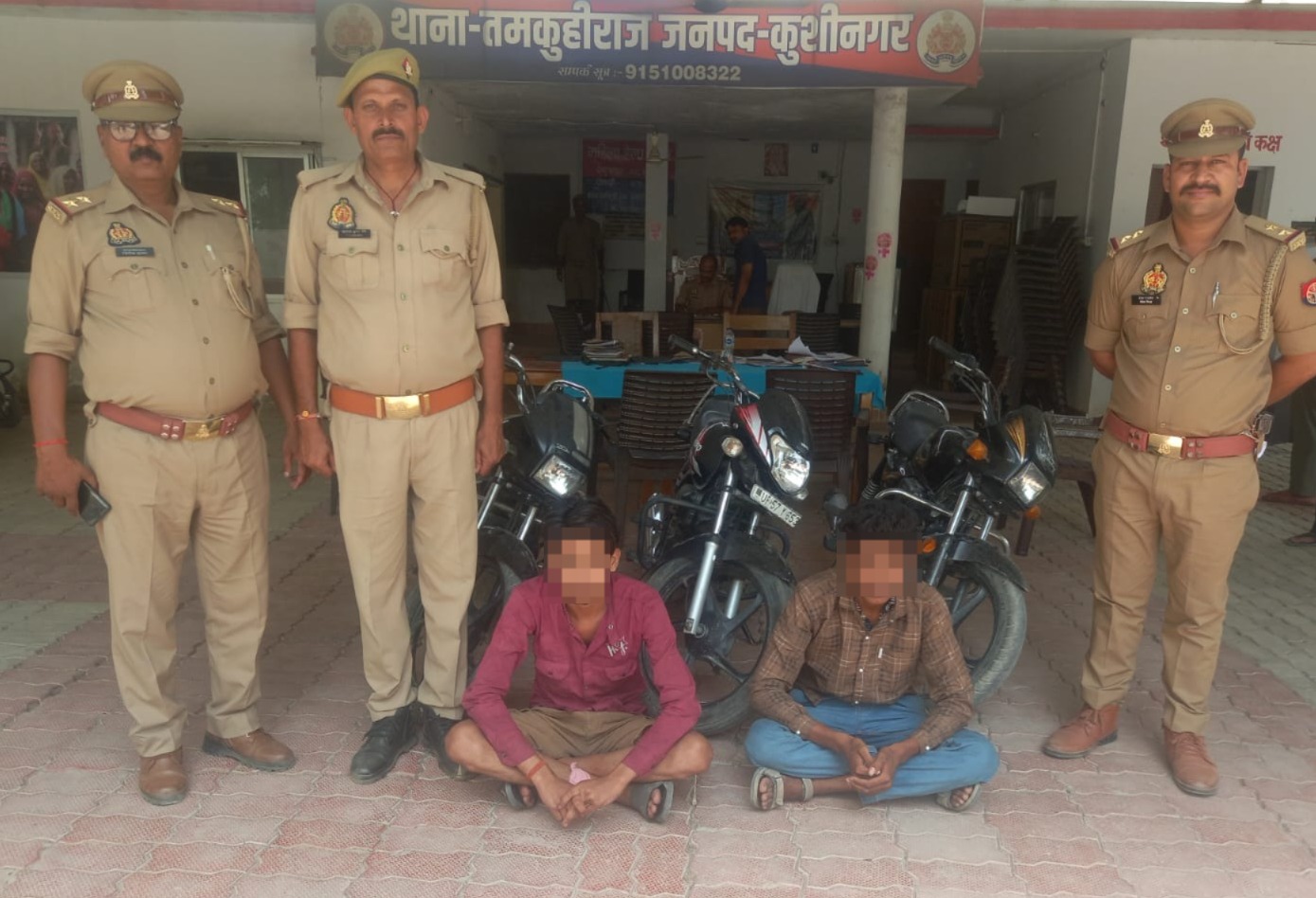 तमकुहीराज : यक्ष एप बना ‘डिजिटल हथियार’ बाइक चोर गैंग का पर्दाफाश,तीन मोटर साइकिल के साथ दो गिरफ्तार