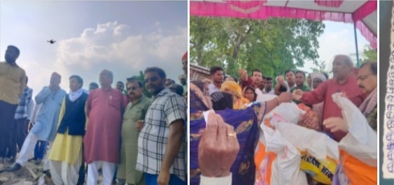 नारायणी के कहर के बीच चैनपट्टी पहुंचे मंत्री संजय निषाद, टूटे तटबंध पर गरजे—‘युद्धस्तर पर बंद करो कटान’